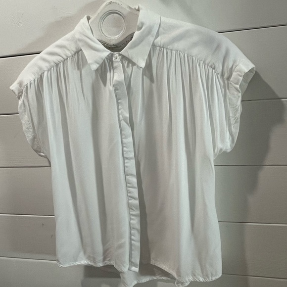 COMPAÑIA FANTASTICA white blouse size S - Picture 11 of 13